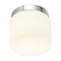 Happy Homewares Modern Bathroom Led Ceiling Light In Polished Chrome With Glass Shade - thumbnail 5