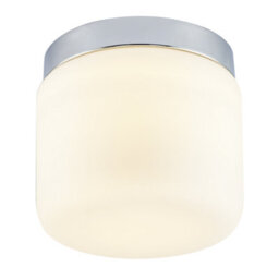 Happy Homewares Modern Bathroom Led Ceiling Light In Polished Chrome With Glass Shade - thumbnail 2