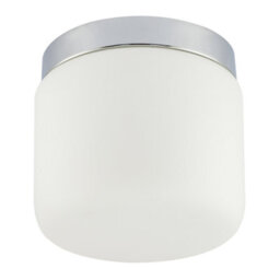 Happy Homewares Modern Bathroom Led Ceiling Light In Polished Chrome With Glass Shade - thumbnail 1