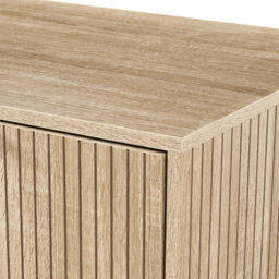 Wyld And Coco Nordicnest Coffee Table, Light Brown Mdf Top With Iron Legs, 110 X 50 X 40 Cm, 1 Drawer And Open Shelf - thumbnail 6
