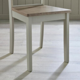 Furniturebox Set Of 2 - Millford Solid Wood Farmhouse Dining Chairs - White Wood Grey Leg Dining Chairs - Kitchen Dining Room Chairs - thumbnail 7
