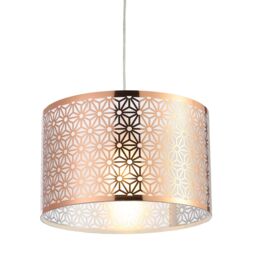 Inlight Hyperion Copper Effect Laser Cut Cylinder Light Shade (D)35Cm - thumbnail 4