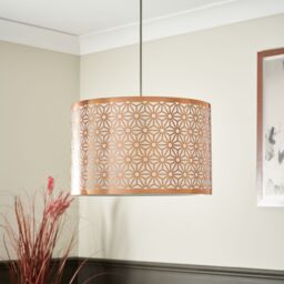 Inlight Hyperion Copper Effect Laser Cut Cylinder Light Shade (D)35Cm - thumbnail 2