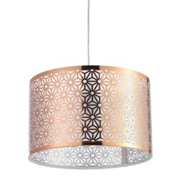 Inlight Hyperion Copper Effect Laser Cut Cylinder Light Shade (D)35Cm - thumbnail 5