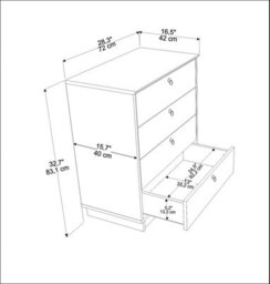 Decorotika Sahra Chest Of Drawers White And Oud-Oak - thumbnail 6