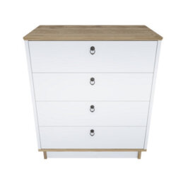 Decorotika Sahra Chest Of Drawers White And Oud-Oak - thumbnail 4