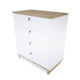 Decorotika Sahra Chest Of Drawers White And Oud-Oak - thumbnail 5