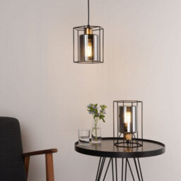 Pagazzi Lighting Pagazzi Sabrina Black And Smoked Glass Table Lamp - thumbnail 7