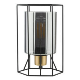 Pagazzi Lighting Pagazzi Sabrina Black And Smoked Glass Table Lamp - thumbnail 4