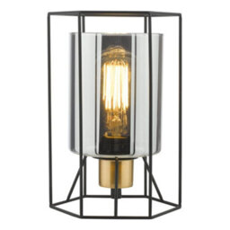 Pagazzi Lighting Pagazzi Sabrina Black And Smoked Glass Table Lamp - thumbnail 3