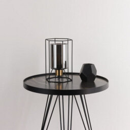 Pagazzi Lighting Pagazzi Sabrina Black And Smoked Glass Table Lamp - thumbnail 2