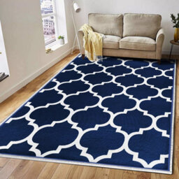 Ameha Extra Large Printed Rugs Non Slip Living Room Bedroom Indoor Outdoor Carpets Ava Navy 200 X 290 Cm Luxury Soft Area Rug - thumbnail 6