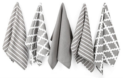 Penguin Home 100% Cotton Premium Quality Extra Large Tea Towel Sets - Pack Of 5 - image 1