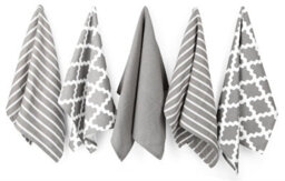Penguin Home 100% Cotton Premium Quality Extra Large Tea Towel Sets - Pack Of 5 - thumbnail 1