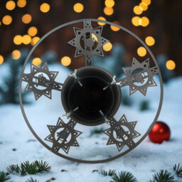 Decorative Star Christmas Tree Stand Made From Durable Steel (Antique Silver) - thumbnail 4