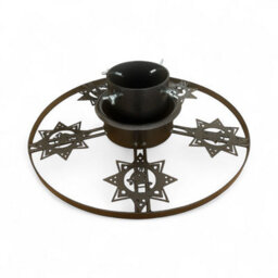 Decorative Star Christmas Tree Stand Made From Durable Steel (Antique Silver) - thumbnail 3