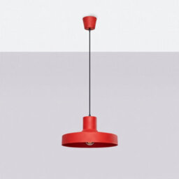 Sollux Lighting Bilo Steel Red 1 Lights Modern Pendant Lamps - thumbnail 2