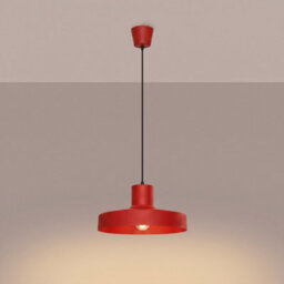 Sollux Lighting Bilo Steel Red 1 Lights Modern Pendant Lamps - thumbnail 3