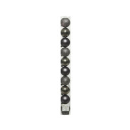 Kaemingk Plain Shatterproof Baubles (Pack Of 10) Warm Grey (Pack Of 10)