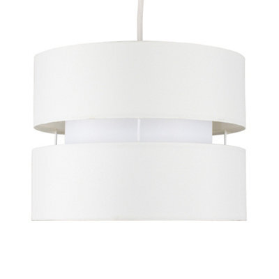 Valuelights Sophia Small Cream 2 Tier Ceiling Light Shade And Bulb (D)26Cm - image 1