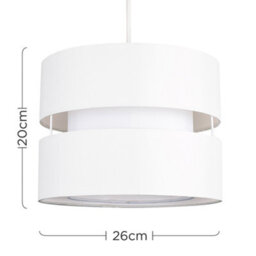 Valuelights Sophia Small Cream 2 Tier Ceiling Light Shade And Bulb (D)26Cm - thumbnail 9