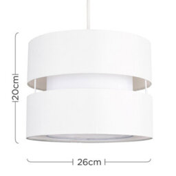 Valuelights Sophia Small Cream 2 Tier Ceiling Light Shade And Bulb (D)26Cm - thumbnail 7