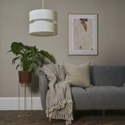 Valuelights Sophia Small Cream 2 Tier Ceiling Light Shade And Bulb (D)26Cm - thumbnail 2