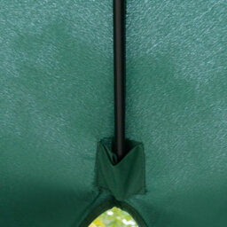 Outsunny 2.7M Patio Umbrella Garden Parasol With Crank, Ruffles, 8 Ribs, Green - thumbnail 8