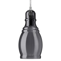 Long Life Lamps Company Smoke Grey Glass Ceiling Light Shade Pendant Chrome Modern Retro Vintage M0117 - thumbnail 3