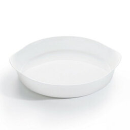 Urbn-Living Urbnliving 28Cm Diameter White Opal Glass Round Serving Dish - thumbnail 3