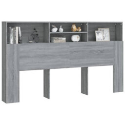 Vidaxl Headboard Cabinet Grey Sonoma 180X19X103.5 Cm Headboard Cabinets - thumbnail 5