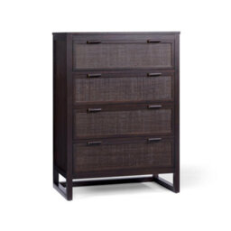 Teamson Home Hatteras Chest Of Drawers 4 Drawer Bedroom Dresser, Espresso - thumbnail 2