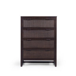 Teamson Home Hatteras Chest Of Drawers 4 Drawer Bedroom Dresser, Espresso - thumbnail 6
