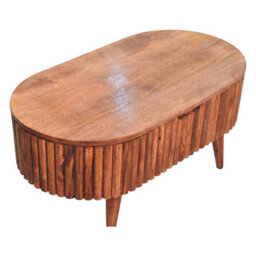 Artisan Furniture Solid Wood Honey Caramel Mokka Coffee Table, Lift-Top Concealed Storage, Dark Brown - thumbnail 6