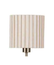 Lighting Supermarket (Pair)Darwen Square Stick Antique Brass Table Lamp With Natural Hard Pleat Shade - thumbnail 3