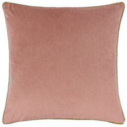 furn. Furn Meridian Velvet Piped Feather Filled Cushion, Blush/gold, 55 X 55Cm - thumbnail 1