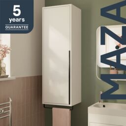 GoodHome Maza Slimline Matt White Bathroom Single Column Cabinet (H)115Cm (W)36Cm - thumbnail 6