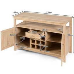 Kitchen Buffet Sideboard Rustic Cupboard Storage Organizer - thumbnail 2