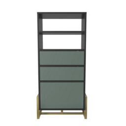 Decorotika - Utopia Bookcase Bookshelf Shelving Unit With 3 Cabinets And 2 Shelves - thumbnail 6