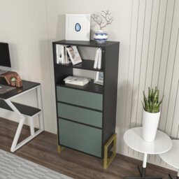 Decorotika - Utopia Bookcase Bookshelf Shelving Unit With 3 Cabinets And 2 Shelves - thumbnail 3