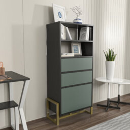 Decorotika - Utopia Bookcase Bookshelf Shelving Unit With 3 Cabinets And 2 Shelves - thumbnail 2