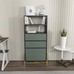 Decorotika - Utopia Bookcase Bookshelf Shelving Unit With 3 Cabinets And 2 Shelves - thumbnail 1