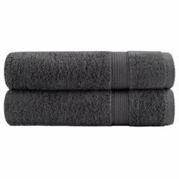 Berkfield Premium Hand Towels Solund 2Pcs Anthracite 50X100Cm 600Gsm
