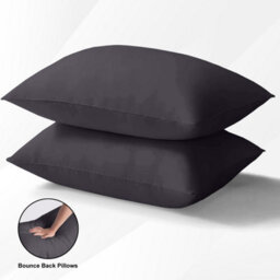 Ameha Pillowcase Pair Charcoal Microfiber Pillowcase-Envelope Closure Pillowcase, Machine Washable Bedding Pillow Cover 50X75Cm - thumbnail 3