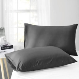 Ameha Pillowcase Pair Charcoal Microfiber Pillowcase-Envelope Closure Pillowcase, Machine Washable Bedding Pillow Cover 50X75Cm - thumbnail 6
