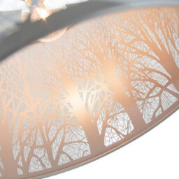 Happy Homewares Unique And Beautiful Soft Grey Metal Forest Design Ceiling Pendant Shade - thumbnail 4