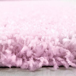 Abaseen 160X230 Cm Baby Pink Shaggy Rug - Soft Touch Thick Pile Modern Rugs - Washable Area Rugs For Home And Office - thumbnail 4