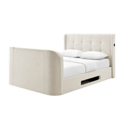 Koble Wafer Smart Tv Double Bed Side Opening Ottoman - thumbnail 4