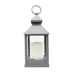 Vintage Led Candle Lantern Warm White - Grey - thumbnail 2