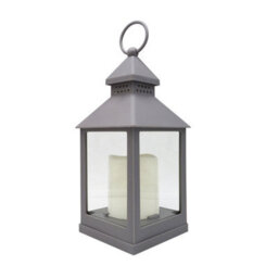 Vintage Led Candle Lantern Warm White - Grey - thumbnail 3